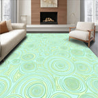 Abstract Swirls Shapes Pastel Design Rug