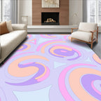 Pastel Swirl Pattern Rug