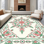 Floral Vines Centerpiece Design Rug