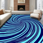 Swirling Infinite Spiral Pattern Rug
