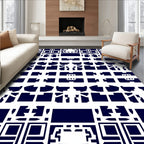 Geometric Lattice Pattern Design Rug