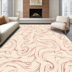 Abstract Swirls Seamless Red Rug