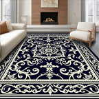 Elegant Cream Floral Detail Rug