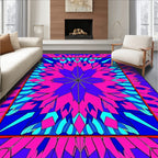 Vivid Geometric Starburst Pattern Rug