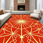 Radiant Starburst And Petal Pattern Rug