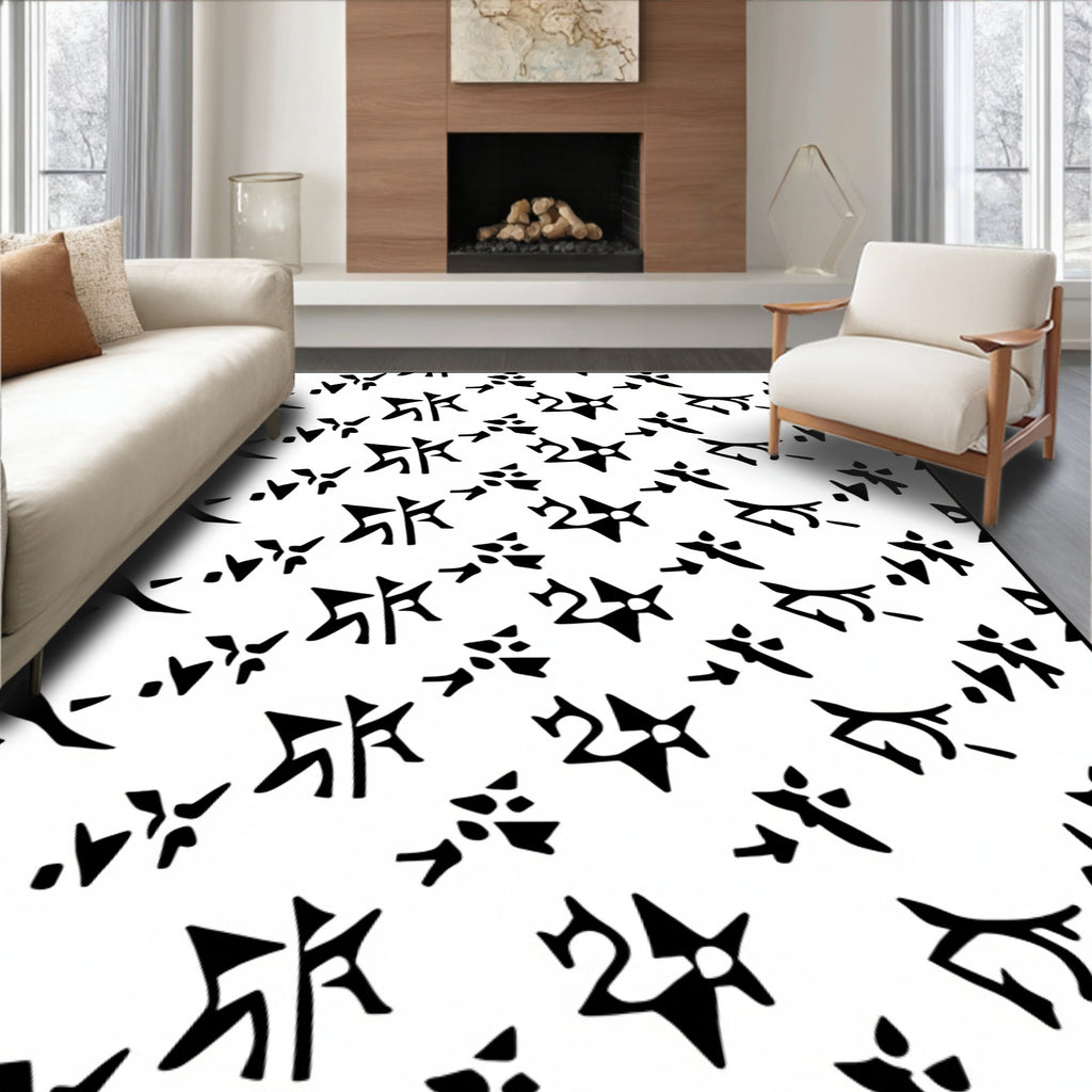 Tribal Abstract Graphic Motif Rug
