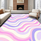 Retro Swirls Pastel Pattern Rug