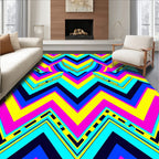 Bold Retro Zigzag Pattern Rug