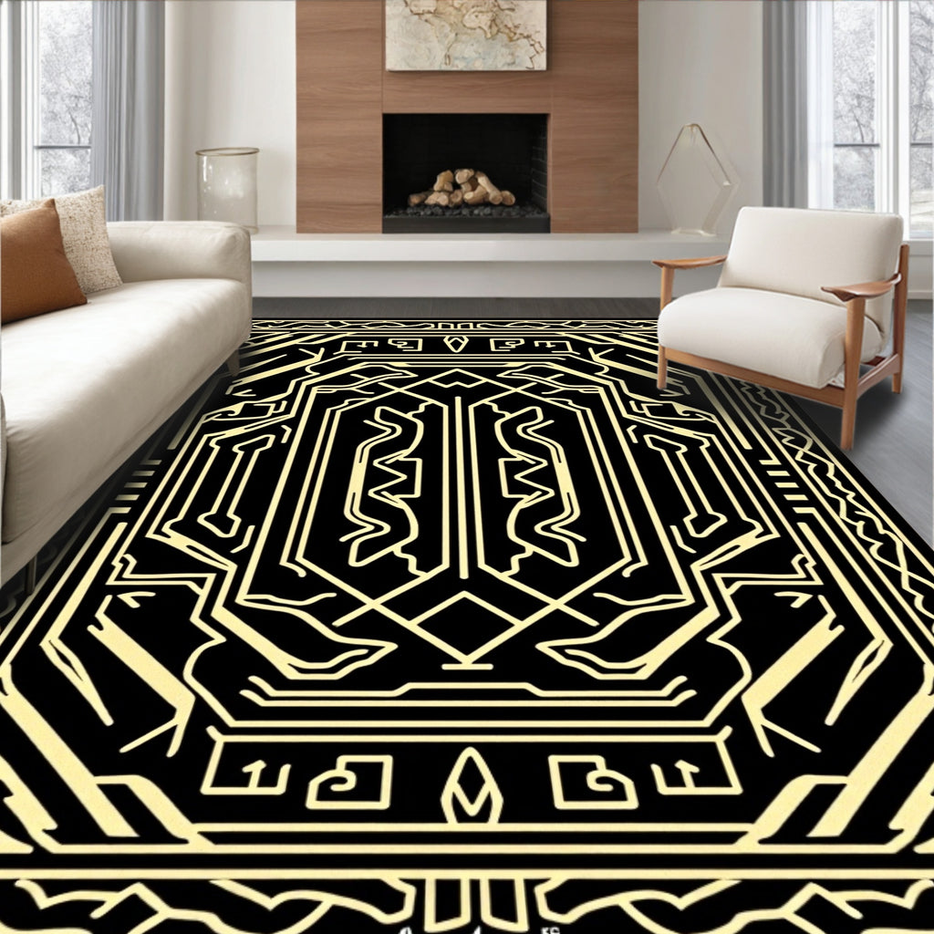 Geometric Lines Pattern Rug