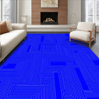 Labyrinth Geometric Maze Design Rug