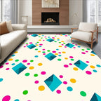 Bright Diamond Dot Pattern Rug