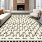 Art Deco Line Art Geometric Pattern Rug