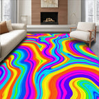 Vibrant Swirl Psychedelic Pattern Rug