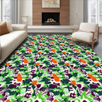 Bold Abstract Floral Pattern Rug