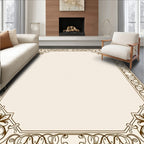 Ornate Floral Scrollwork Frame Design Rug