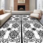 Ornate Floral Medallion Pattern Rug
