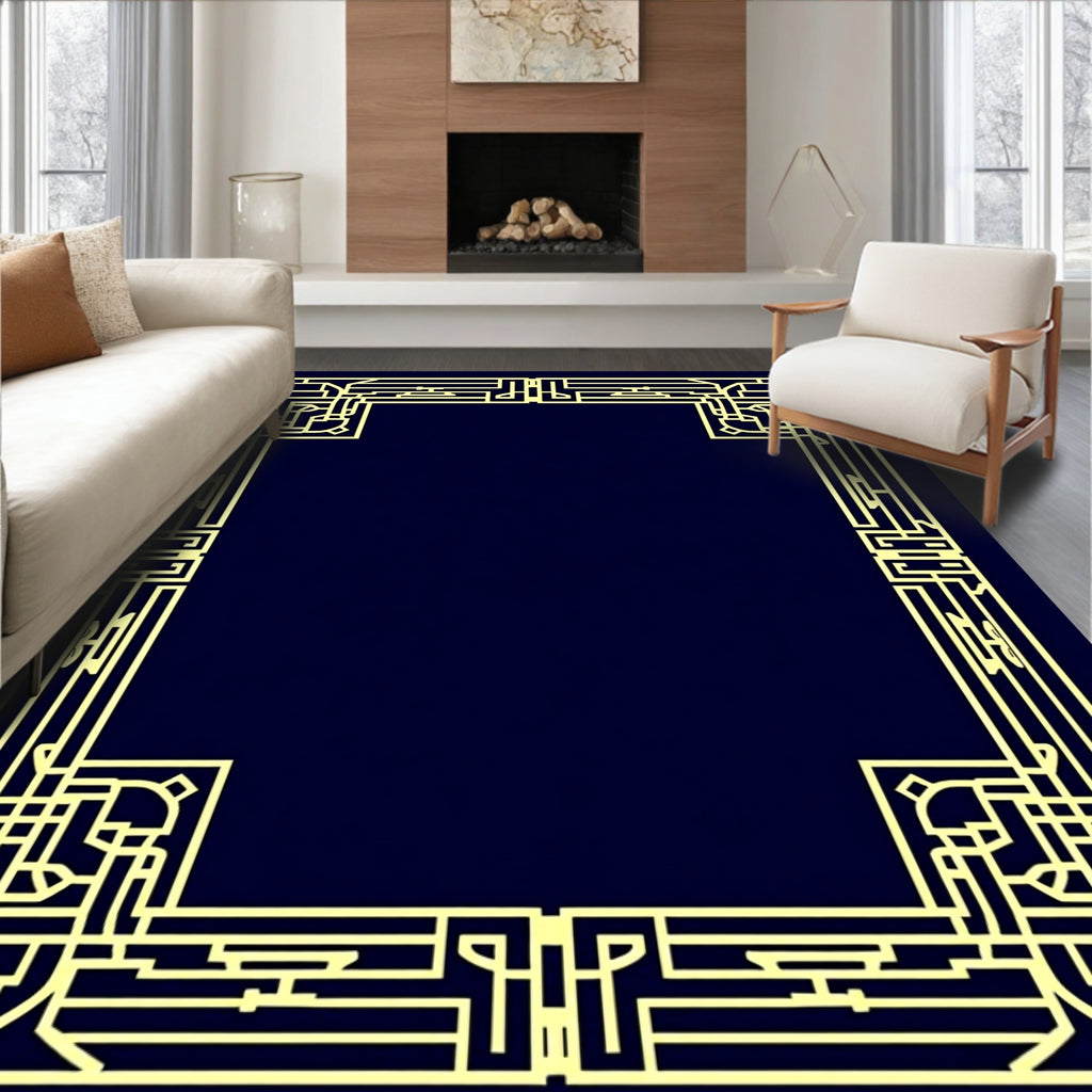 Art Deco Geometric Lines Rug