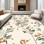Botanical Vines Leaves Pattern Rug
