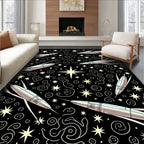 Space Ships and Stars Pattern Rug