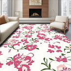 Bold Fuchsia Floral Pattern Rug