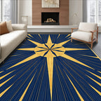 Radiant Sunburst Geometric Design Rug