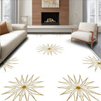 Golden Starburst Pattern Design Rug