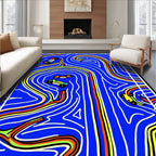 Retro Race Track Cars Abstract Rug