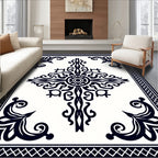 Ornate Filigree Decorative Square Pattern Rug