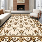 Elegant Floral Repeating Border Pattern Rug