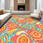 Funky Swirls Pattern Art Rug