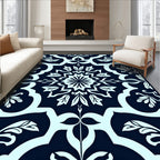 Elegant Floral Mandala Pattern Rug
