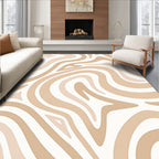 Neutral Abstract Swirl Pattern Rug