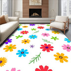 Bright Floral Pattern Design Rug