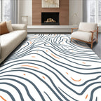 Abstract Wavy Lines Pattern Rug