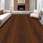 Dark Wood Grain Symmetric Pattern Rug