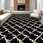 Abstract Chain Link Pattern Rug