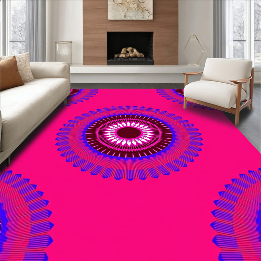 Vibrant Mandala Patterned Rug
