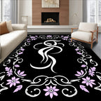 Elegant Floral Scrollwork Abstract Design Rug