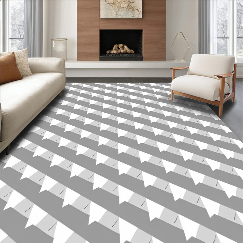 Diagonal Bunting Pattern With Shades Rug