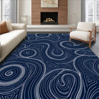 Abstract Swirls and Triangle Pattern Rug