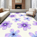 Purple Blue Floral Repeat Rug