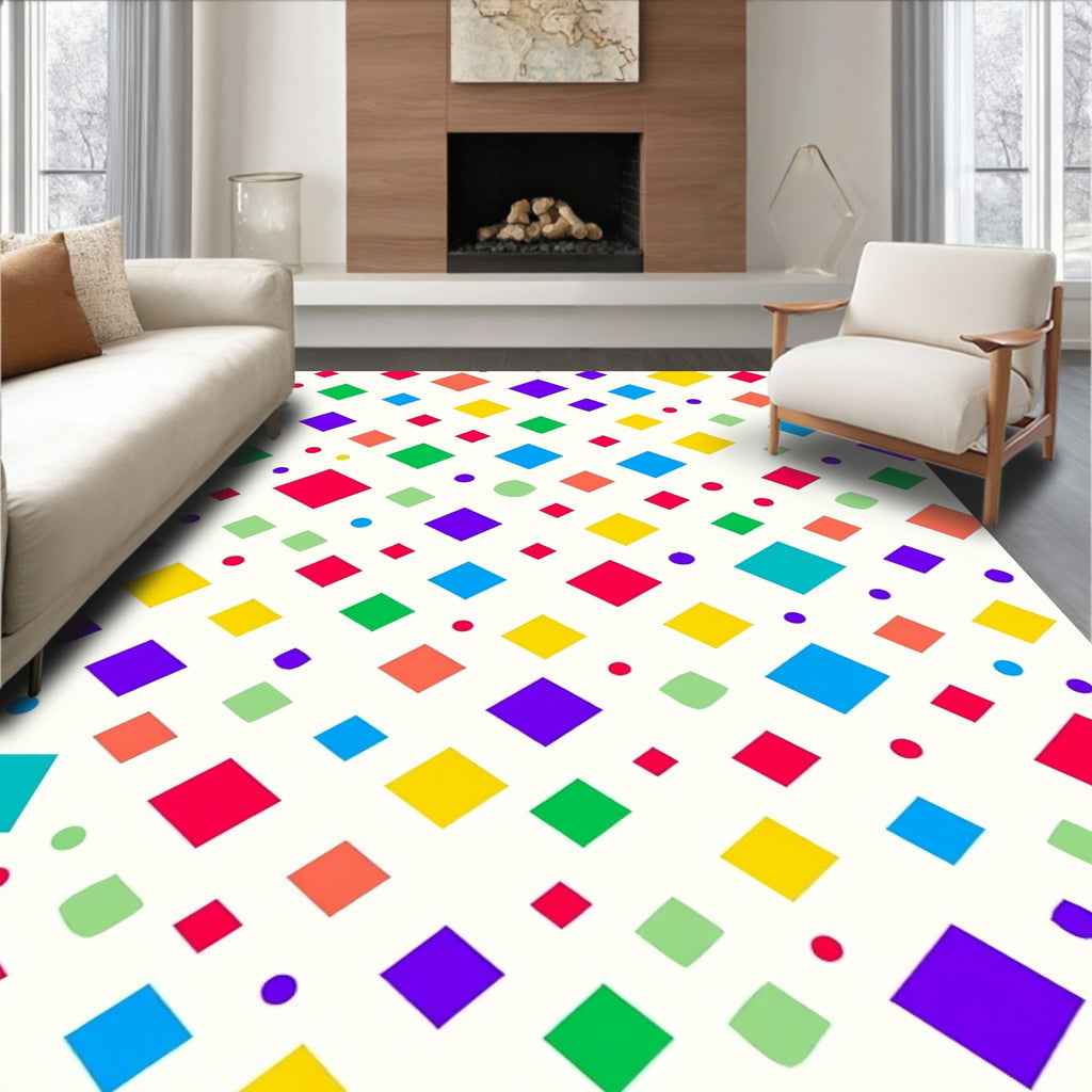 Retro Diamond Geometric Pattern Rug