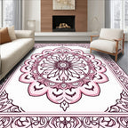 Delicate Pink Mandala Floral Pattern Rug