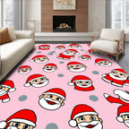 Pink Santa Claus Christmas Celebration Rug