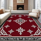 Classic Red Floral Intricate Pattern Rug