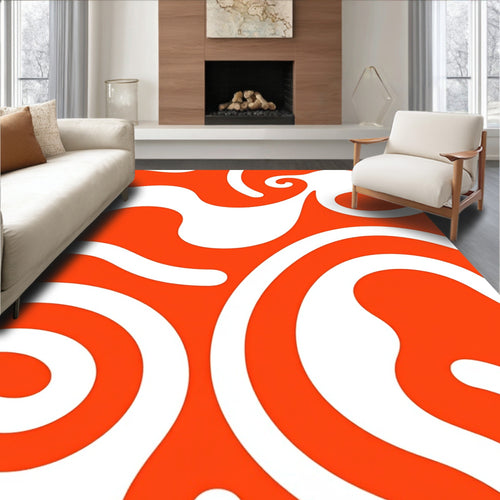 Abstract Organic Lines Pattern Rug