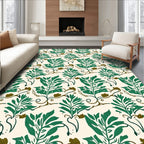 Nature Inspired Leaf Pattern Rug