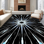 Radial Burst Abstract Design Rug