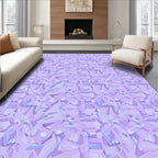 Pale Lavender Abstract Geometric Shapes Rug