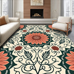 Floral Mandala Inspired Pattern Design Rug